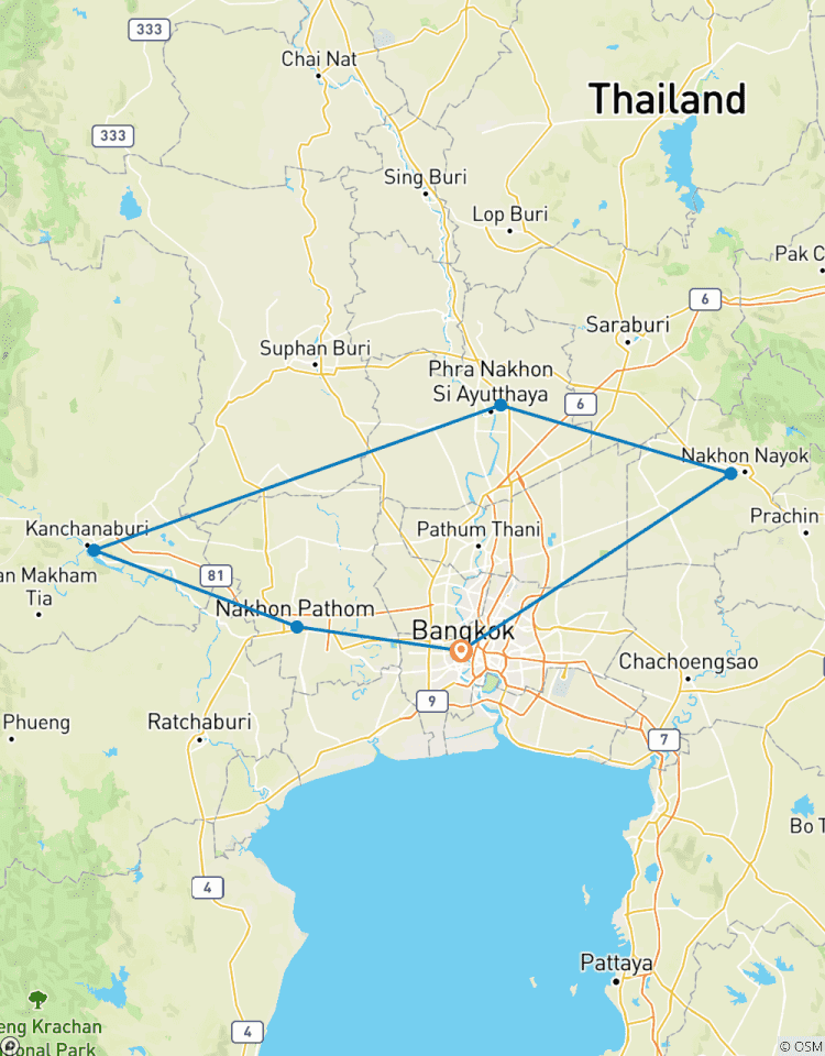 Les points forts de la Thaïlande centrale en boucle, excursion privée de 3 jours circuit