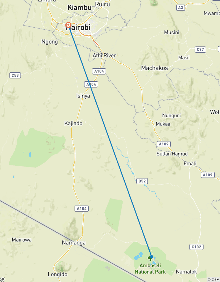 Circuito Safari de 3 días en albergue en Kenia - Parque Amboseli