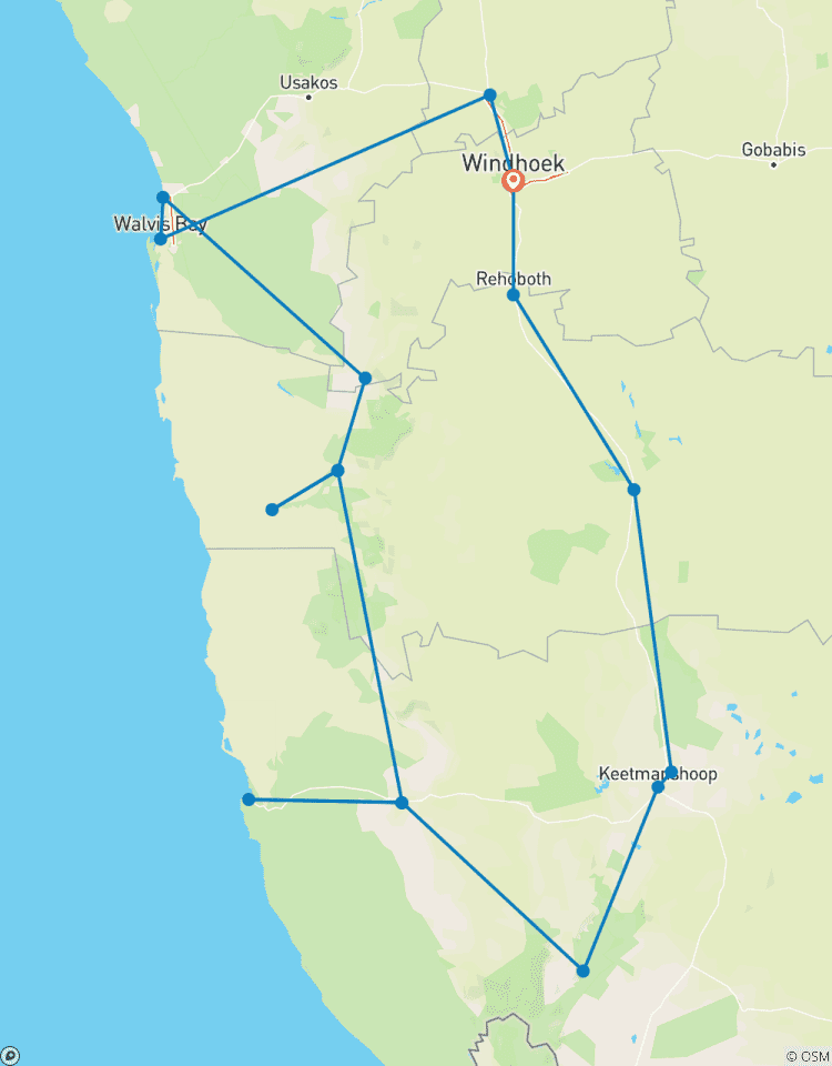 Safari de 7 jours en camping dans le sud de la Namibie et à Sossusvlei circuit