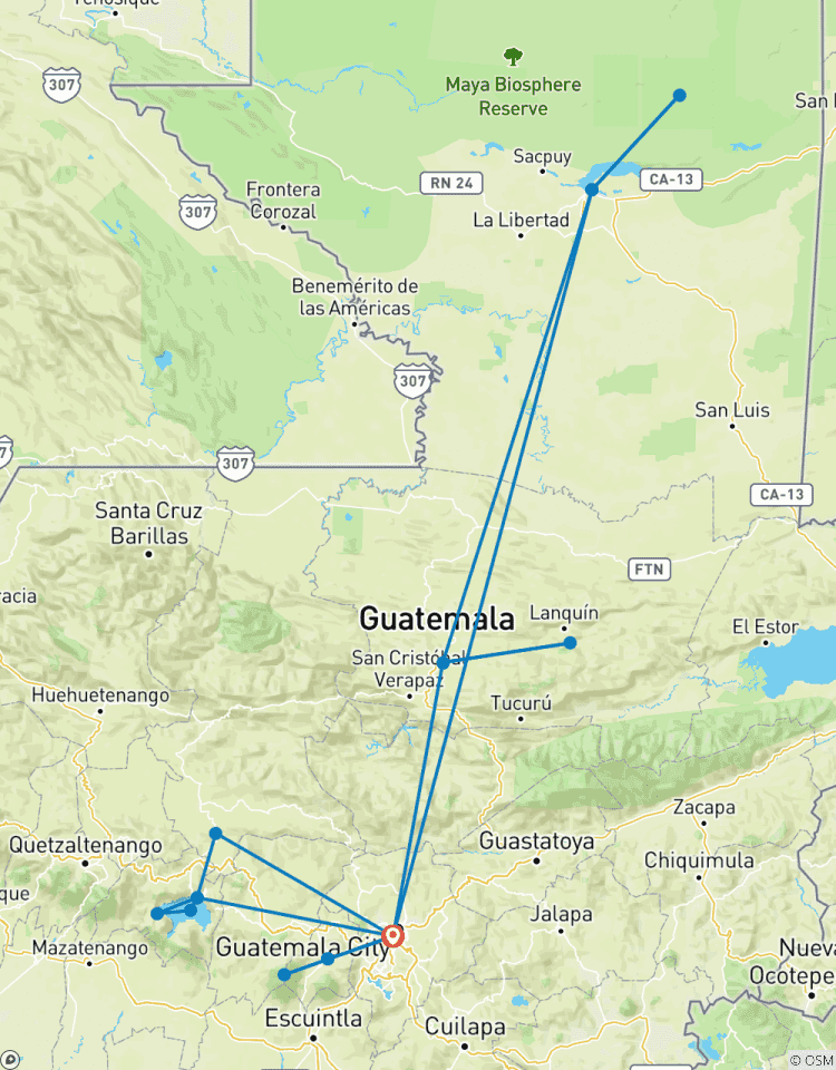 Guatemala: Antigua, Vulkan Acatenango, Chichicastenango, Atitlán See, Tikal, Candelaria Höhlen, Semuc Champey und Quetzal Biotop - 11 Tage Rundreise