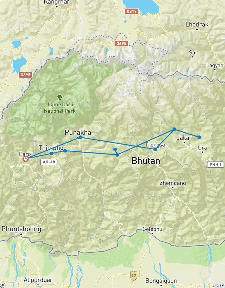 Merveilles du Bhoutan : Trek de 3 jours dans la nature à Gangtey circuit