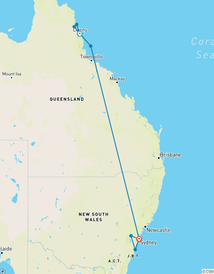 Circuito Australia - 9 días destacados Cairns Barrera de Coral Sídney