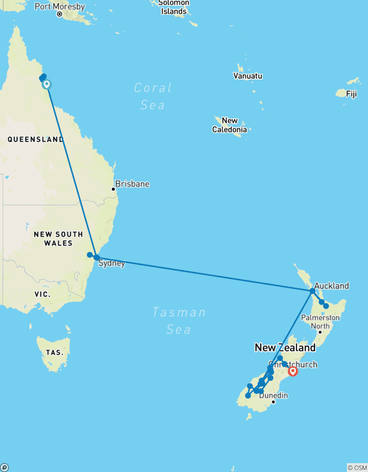 Circuito Lo mejor de Australia y lo más destacado de Nueva Zelanda18 días de viaje