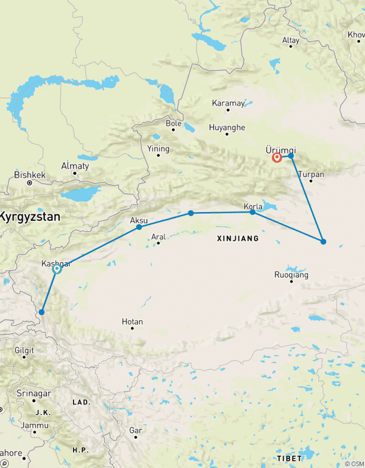 Circuito Sur de Xinjiang 12D: Kashgar, Tashkurgan, Hetian, Taklimakan, Kuqa, Turpan, Urumqi