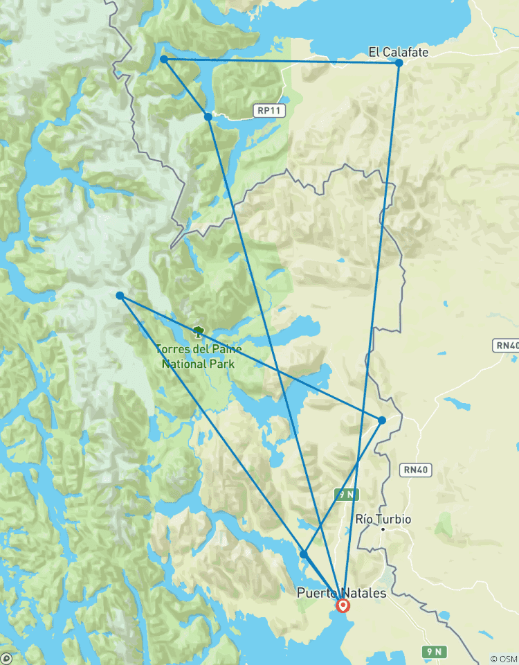 Circuito Excursión de 5 días Glaciares de la Patagonia