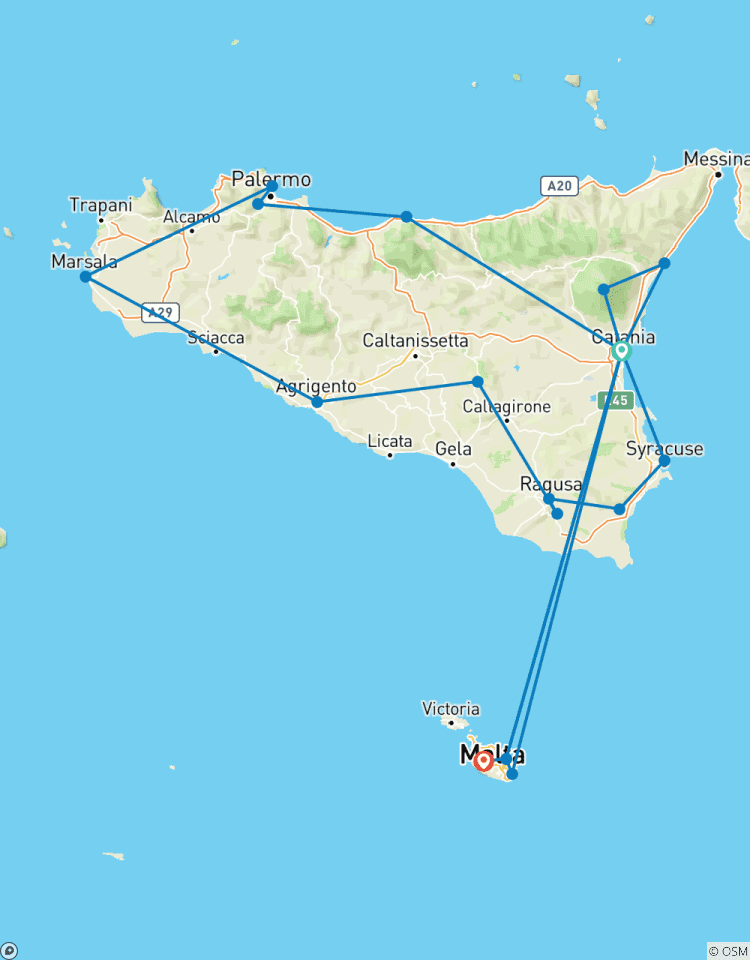 Circuito Secretos de Sicilia - Recorrido por Sicilia y Malta 11 días