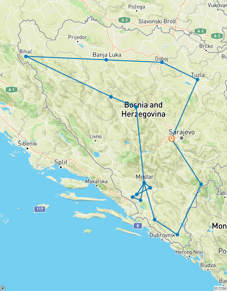 Ongelooflijk Bosnië: UNESCO sites en andere mooie bestemmingen samen met buiten de gebaande paden gelegen historische plaatsen op een 17-daagse rondreis vanuit Sarajevo-rondreis