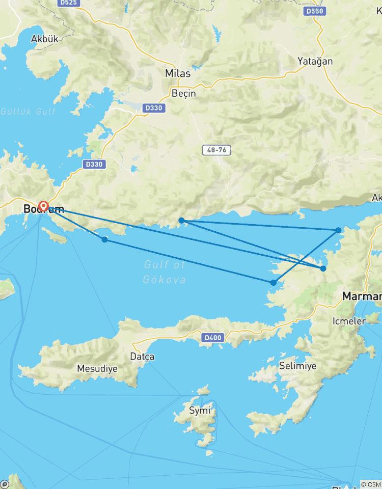 Bodrum - Gulf of Gökova (7 Nights Blue Cruise) Tour