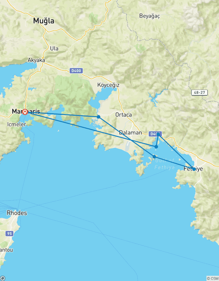 Marmaris - Fethiye (7 Night Blue Cruise) Tour