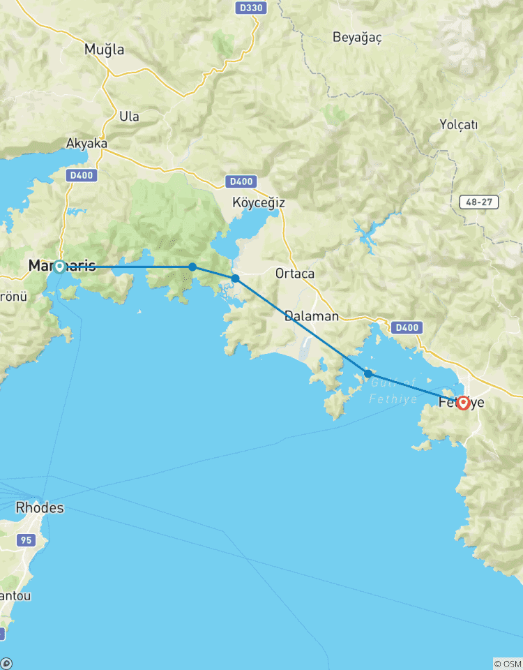 Marmaris to Fethiye (3 Nights Mini Blue Cruise) Tour