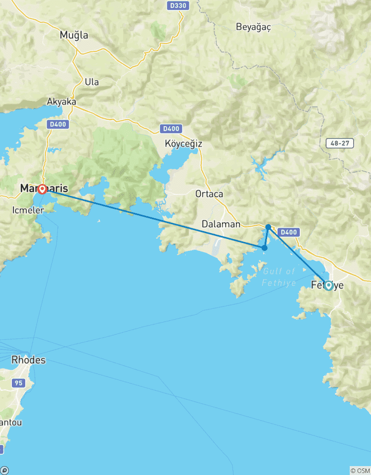 Fethiye to Marmaris (3 Nights Mini Blue Cruise) Tour