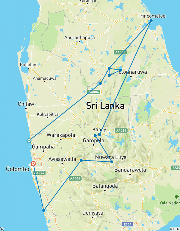 11-daagse romantische rondreis door Sri Lanka, natuurschoon & cultuur, privétour-rondreis