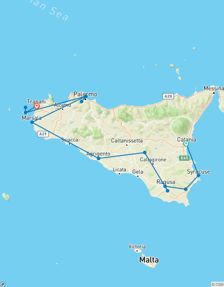 Circuito Secretos de Sicilia - Recorrido por Sicilia y las Islas Égadas