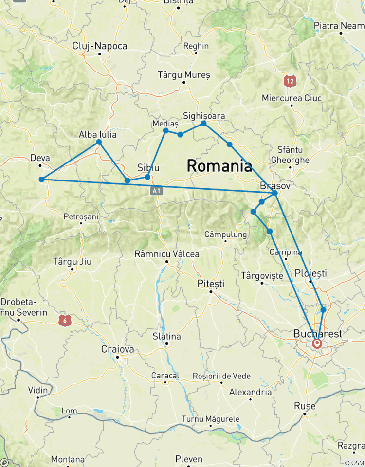 Visite privée de 5 jours en Transylvanie depuis Bucarest Prise en charge et retour à l\'hôtel circuit