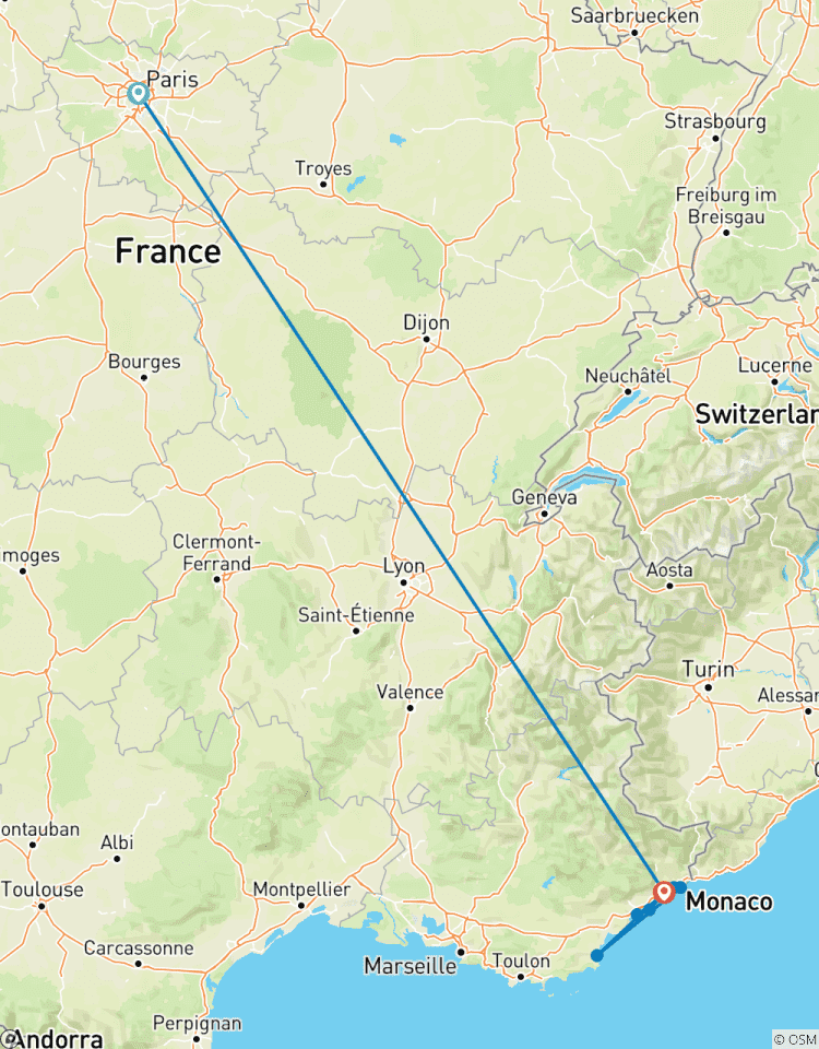 Paris & the French Riviera Tour