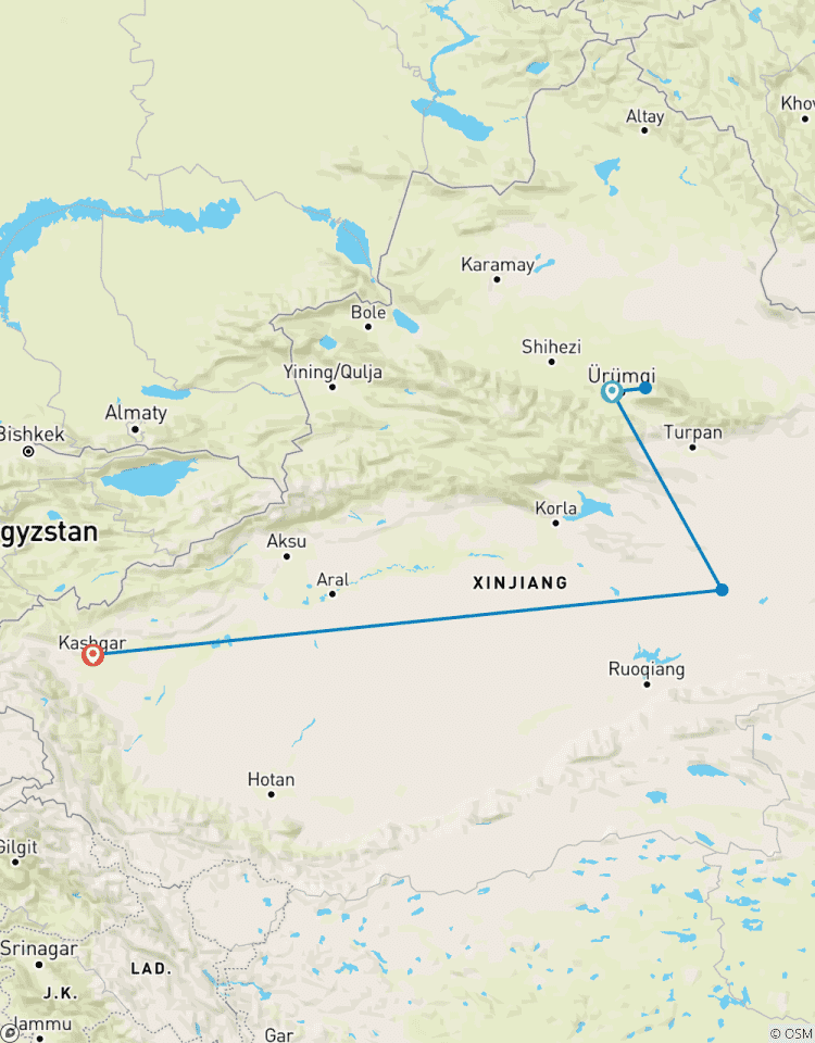 Circuito Descubre Xinjiang circuito de 7 días: Urumqi, Tianchi, Turpan y Kashgar