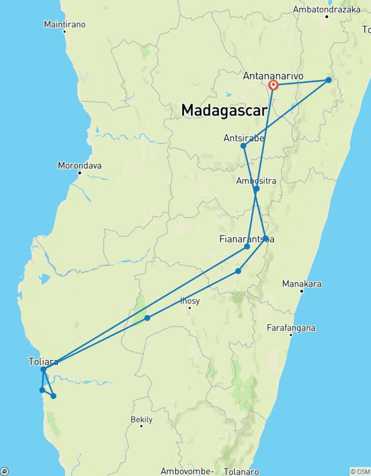 Voyage unique sur la côte Est et le Sud de Madagascar circuit