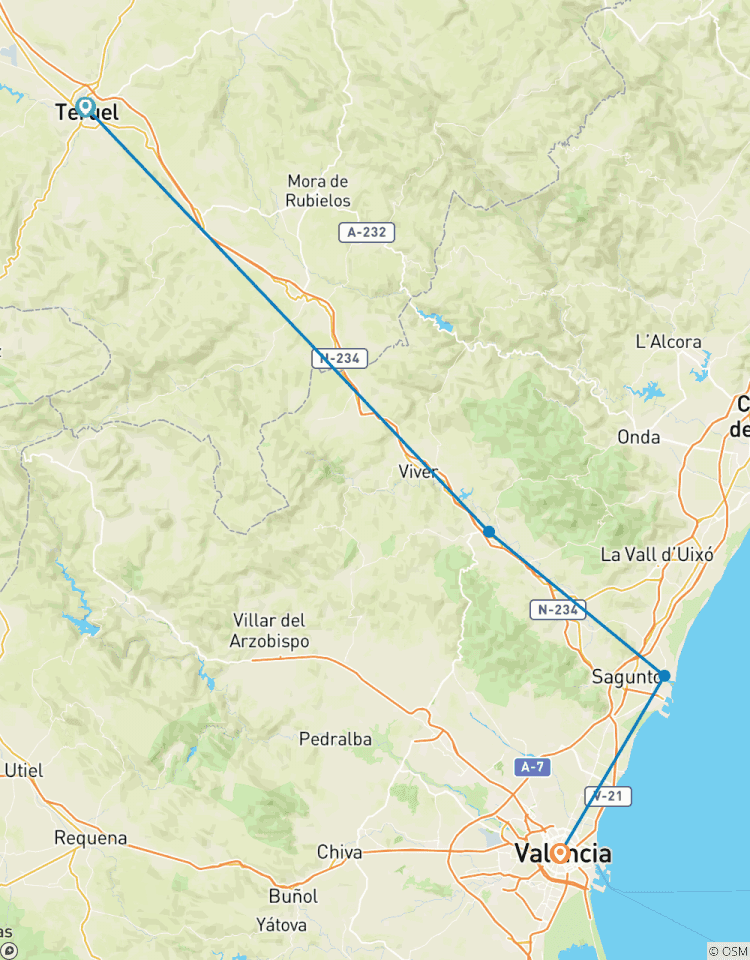 Ojos Negros La plus longue voie verte d\'Espagne en 4 étapes circuit