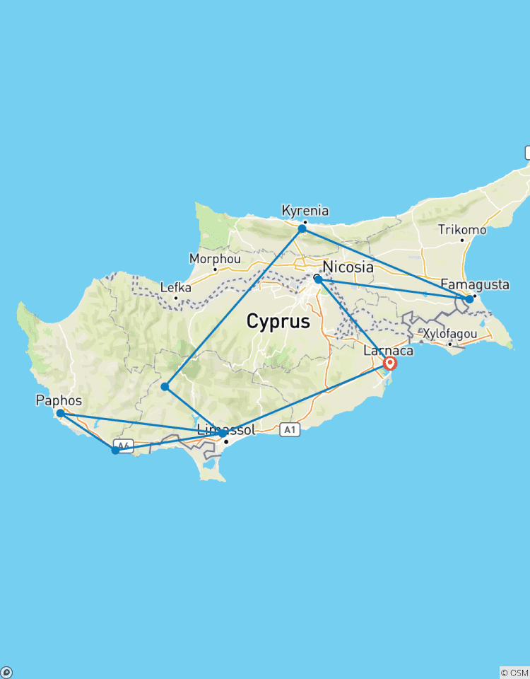 7 jours - Meilleure visite de Chypre en famille, départ quotidien (guide privé et chauffeur) circuit