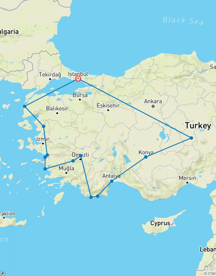 Circuito Turquía Itinerario de 2 semanas con la Costa Turquesa