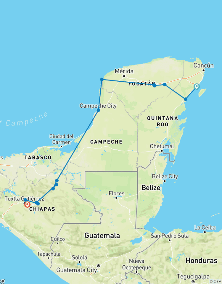 Circuit de la Route des Mayas : Impressionnante Riviera Maya, ruines et canyon circuit
