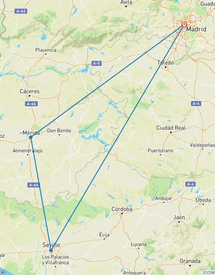 Circuito 2 días Mérida y Sevilla desde Madrid