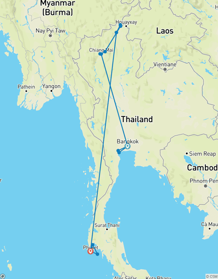 Circuito Bangkok, Triángulo de Oro y extensión a la playa de Phuket, viaje en grupo reducido