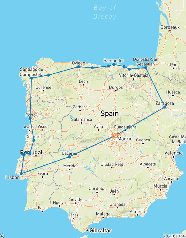 Le meilleur du nord de l\'Espagne et du Portugal, circuit de 16 jours (multi-pays) circuit