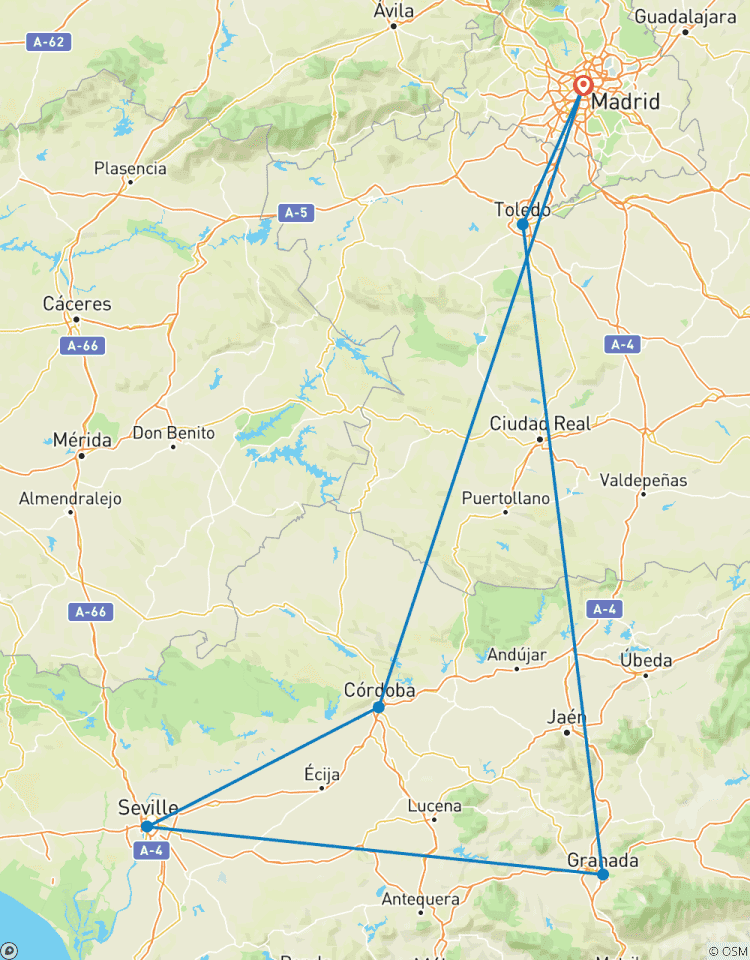 From Madrid: Andalucia & Toledo, 4 days Tour