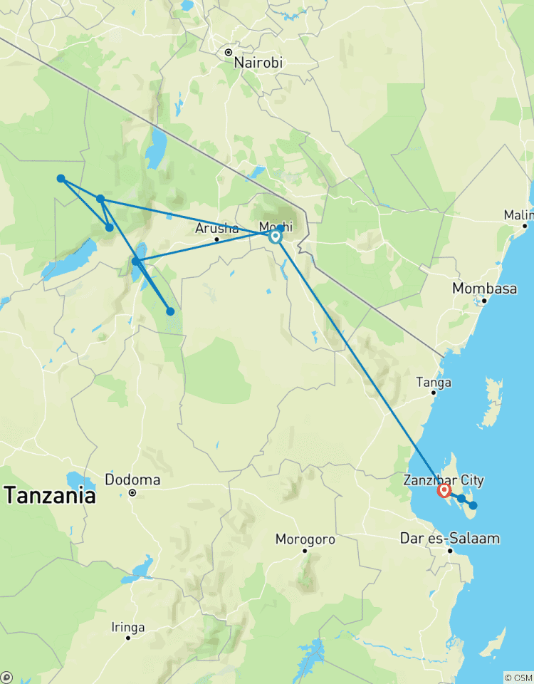 Circuito Combinación de voluntariado, safari y playa - 22 días en Tanzania y Zanzíbar