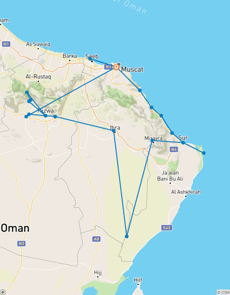 Circuito Viaje en grupo de 8 días por el maravilloso Omán