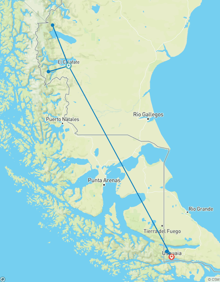Southern Patagonia: El Calafate, El Chalten & Ushuaia Tour