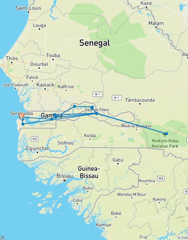 Gambia Vogelsafari - 10 Tage/9 Nächte (Komfort) Rundreise