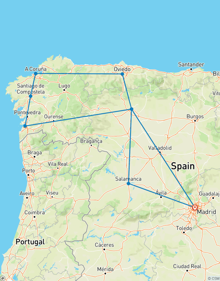 Circuito 6 días por Asturias y Galicia desde Madrid