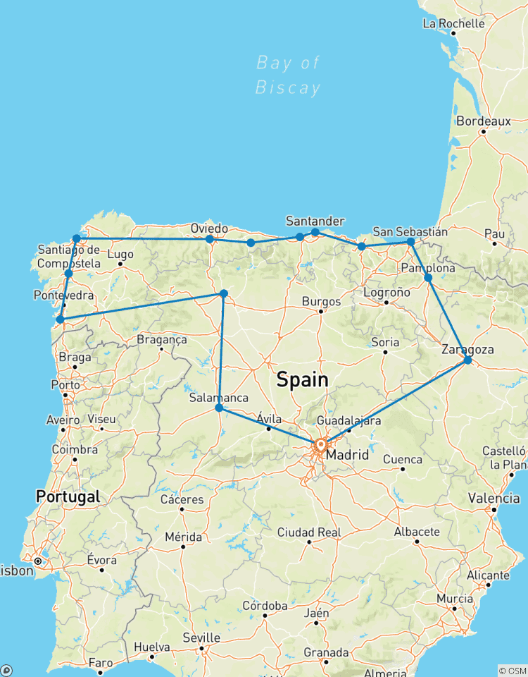 Circuito 8 días por el Norte de España desde Madrid