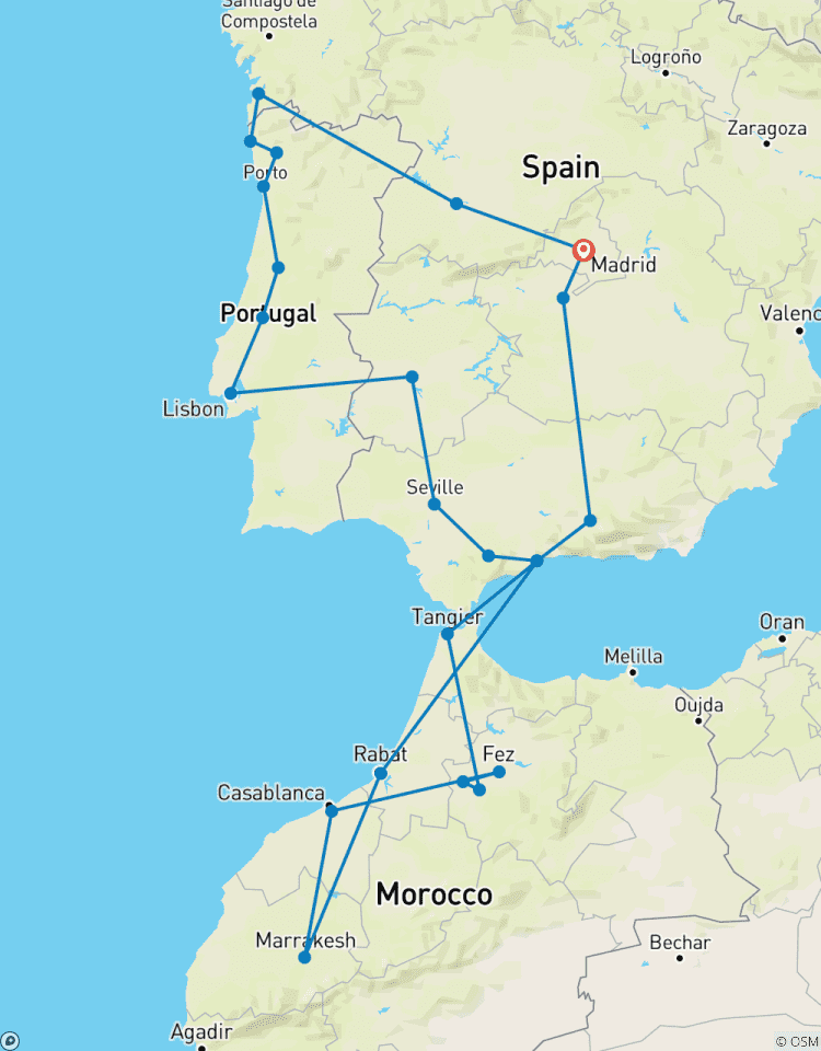 18-daagse Spanje, Portugal & Marokko vanuit Madrid-rondreis