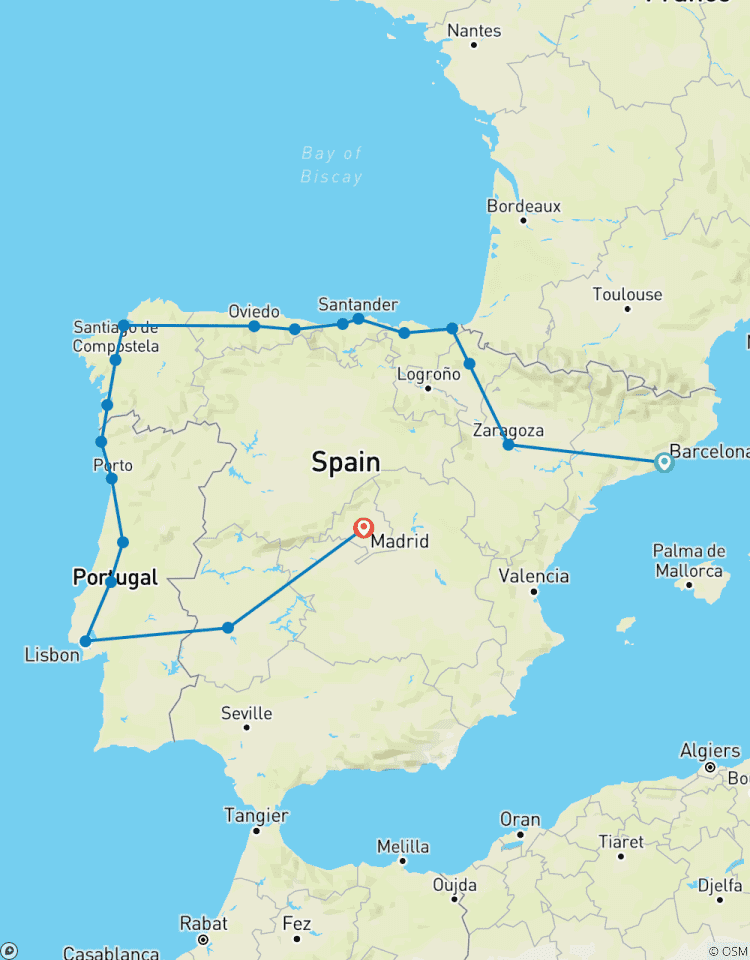 12-daagse Noord-Spanje & Lusitania vanuit Barcelona-rondreis