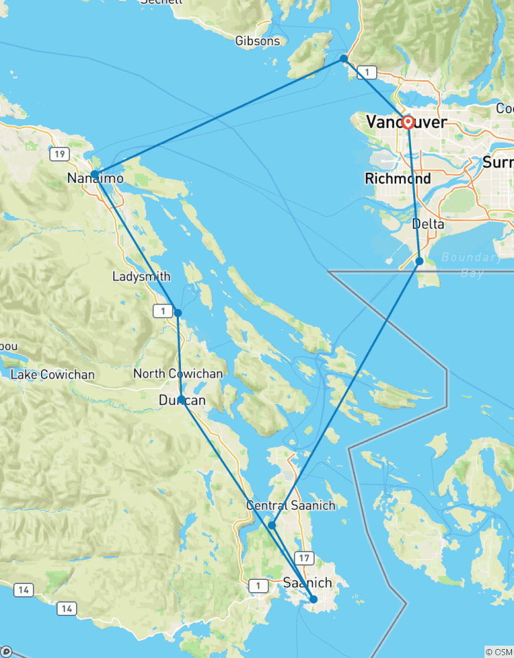 Circuit privé de 3 jours Vancouver-Victoria, Duncan, Chemainus, Nanaimo circuit