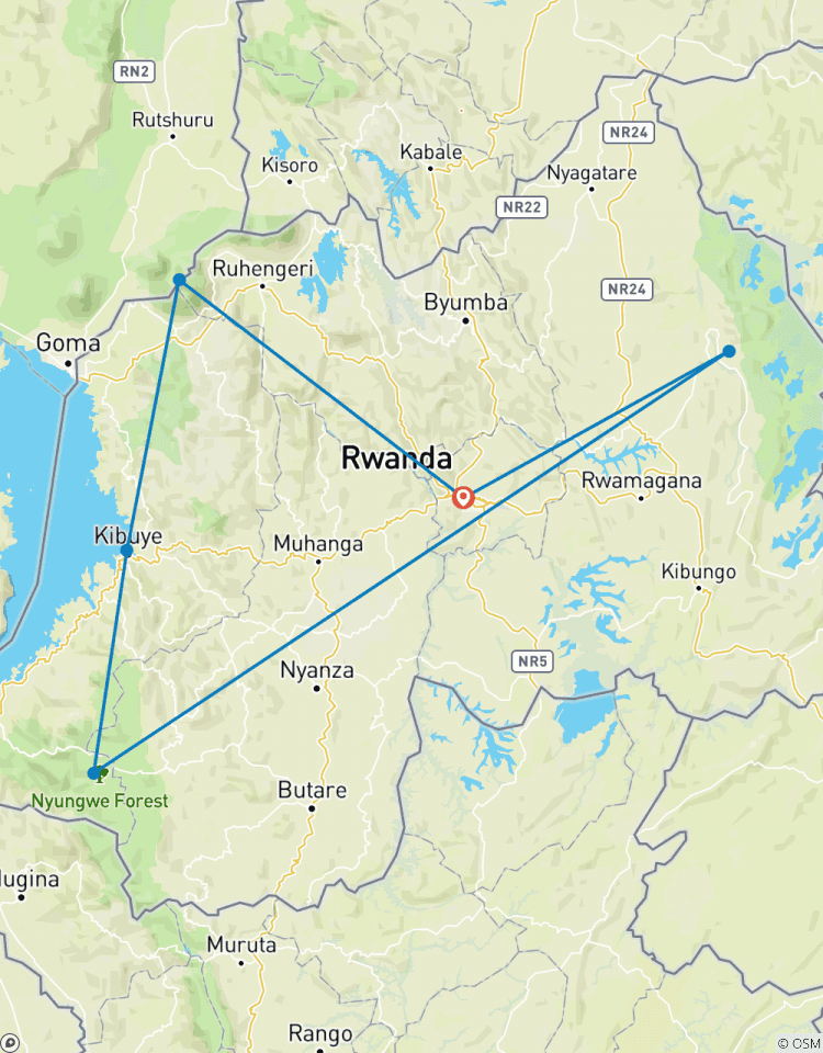 Circuito Circuito de lujo de 9 días a Ruanda con experiencia en la exploración de gorilas
