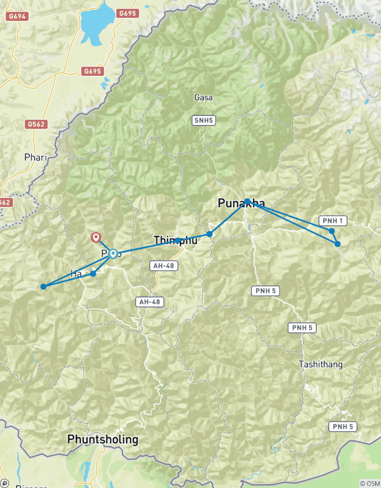 Circuito Explora las aldeas remotas de Bután