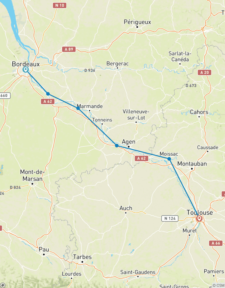 Circuito Francia - En bicicleta por el Canal del Garona (7 días)