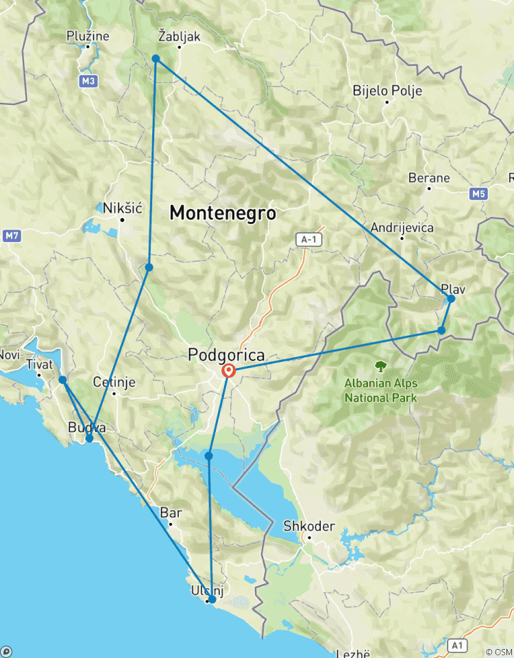 Highlights of Montenegro; Semi – Private tour with dedicated Tour Leader & Car Tour