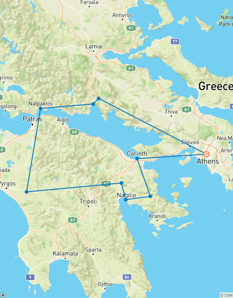 Schatten van klassiek Griekenland – Nafplion, Olympia & Delphi-rondreis