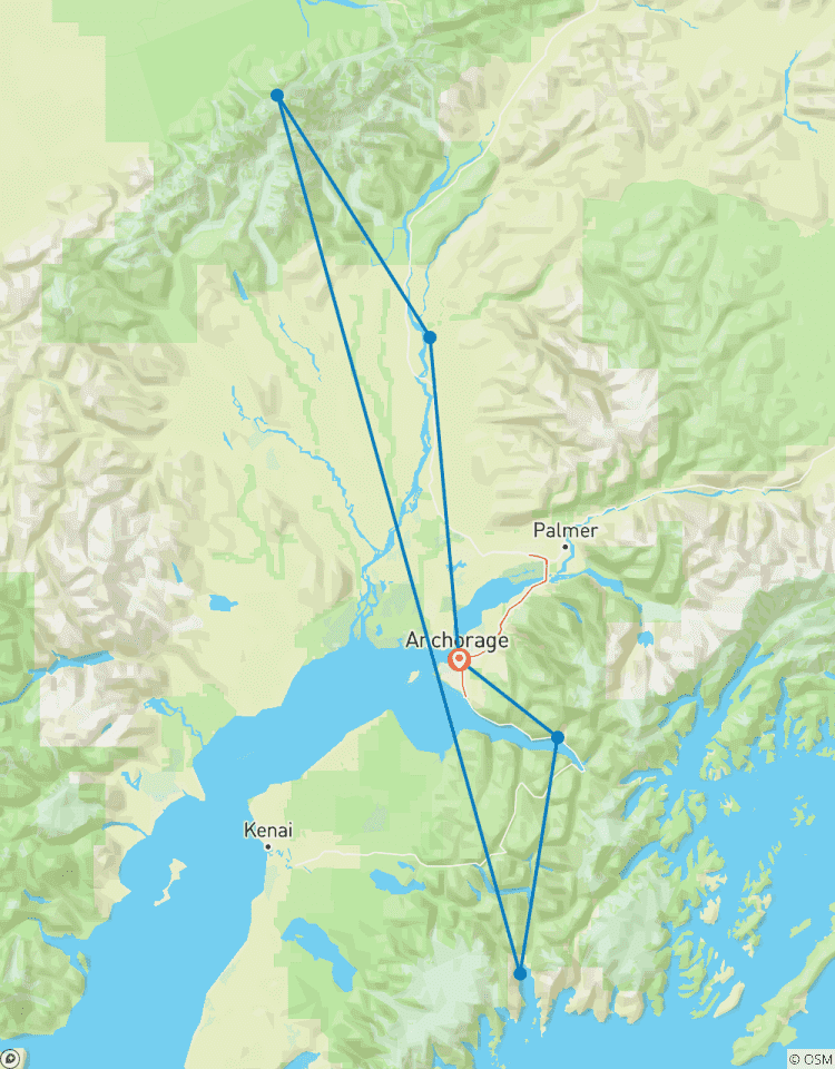Anchorage: Kenai Fjords & Denali National Park 5 Day/4 Night Adventure Tour
