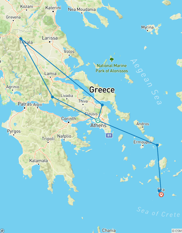 Erkunden Sie Griechenland mit Athen, Delphi, Meteora, Mykonos und Santorin, private Tour Rundreise