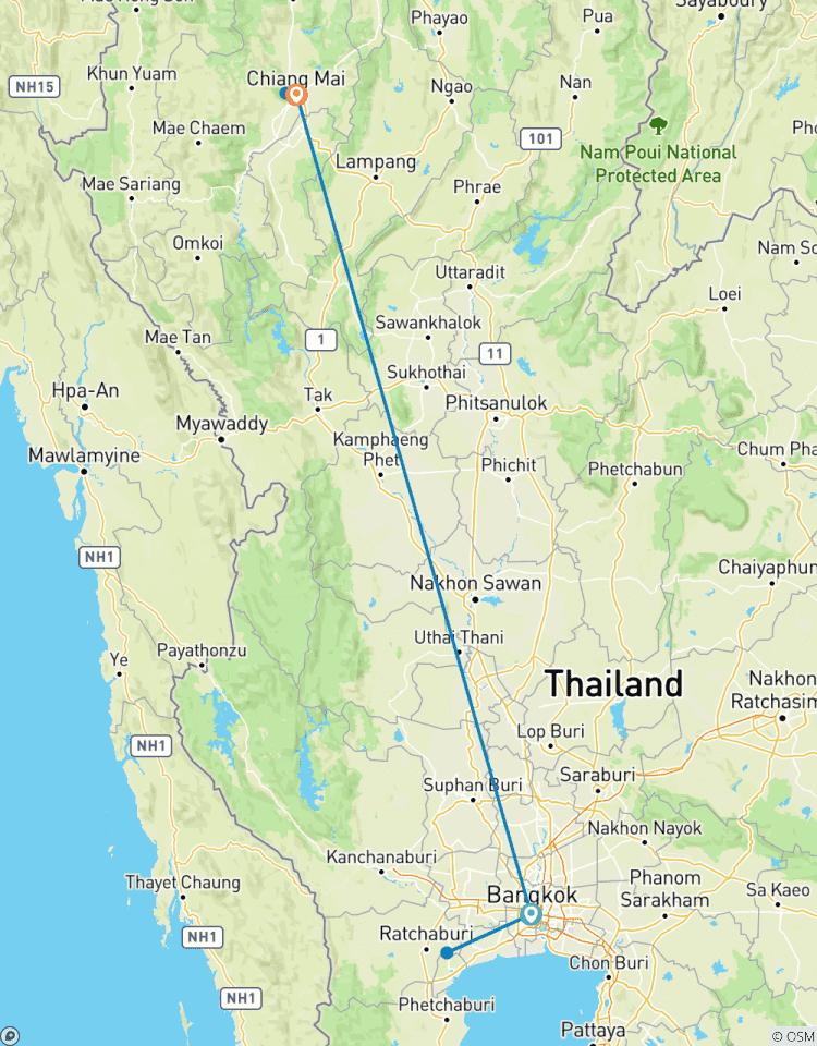 Forfait Bangkok Basics & Chiang Mai City, visite en petit groupe circuit