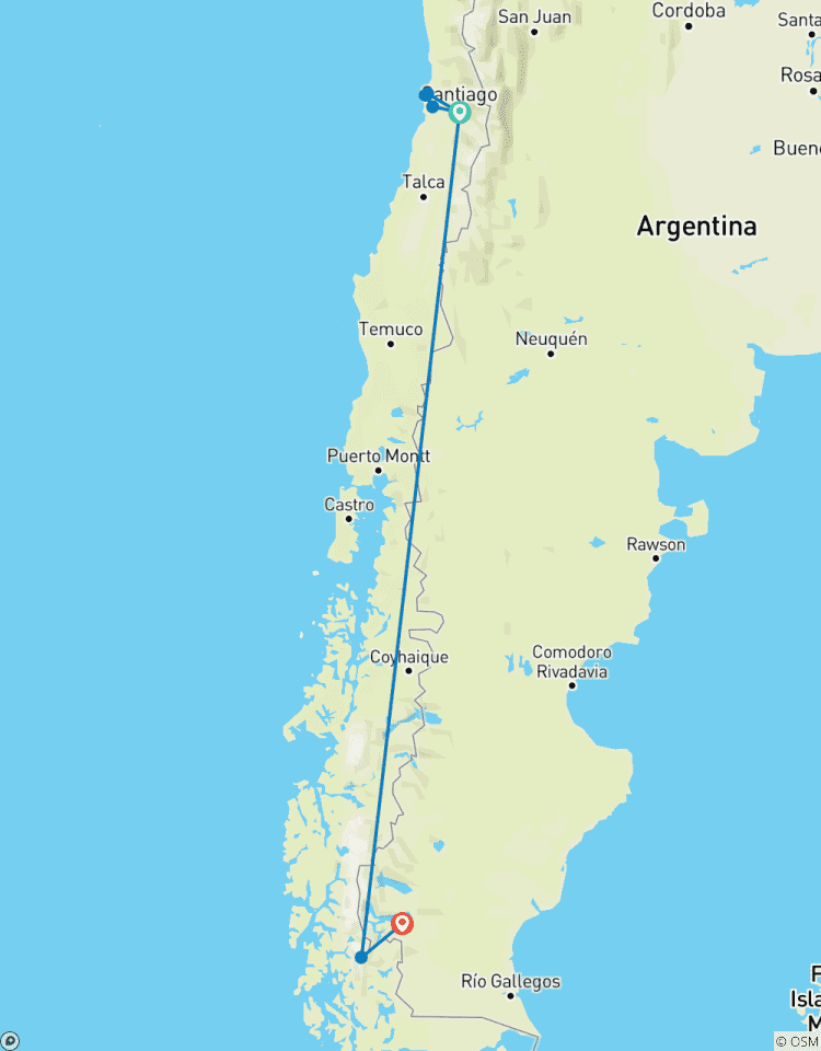 L\'expédition des Merveilles du Sud : De Santiago à la Patagonie circuit