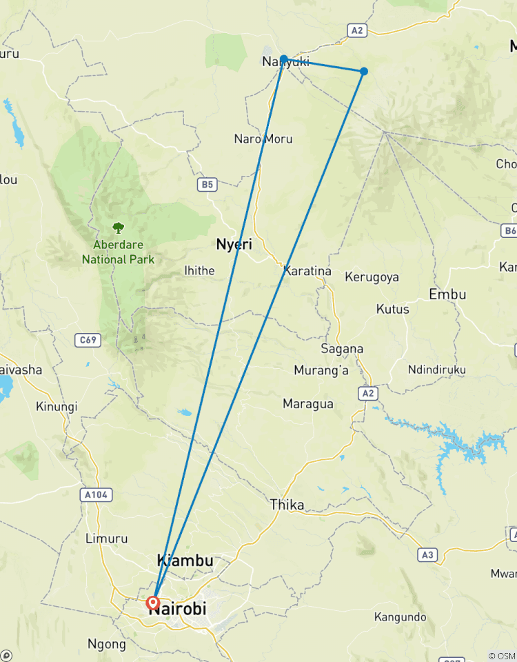 2 Days Over Night Mount Kenya Climbing- Sirimon Route Tour