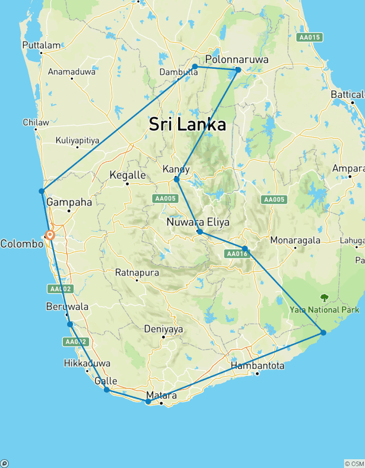 Circuito Serenata de Sri Lanka: Odisea de Naturaleza, Cultura y Vida Salvaje Todo incluido