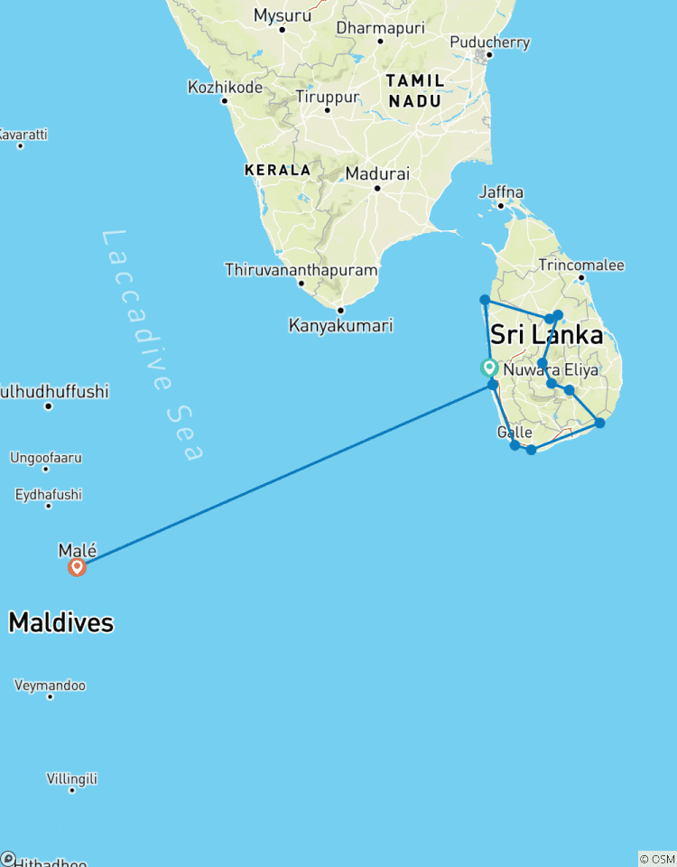 Circuito Fusión tropical: Maravillas de Sri Lanka y Paraíso Maldivo